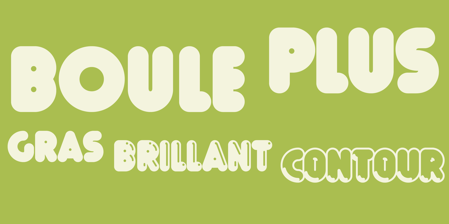 Boule Plus Contour Font preview